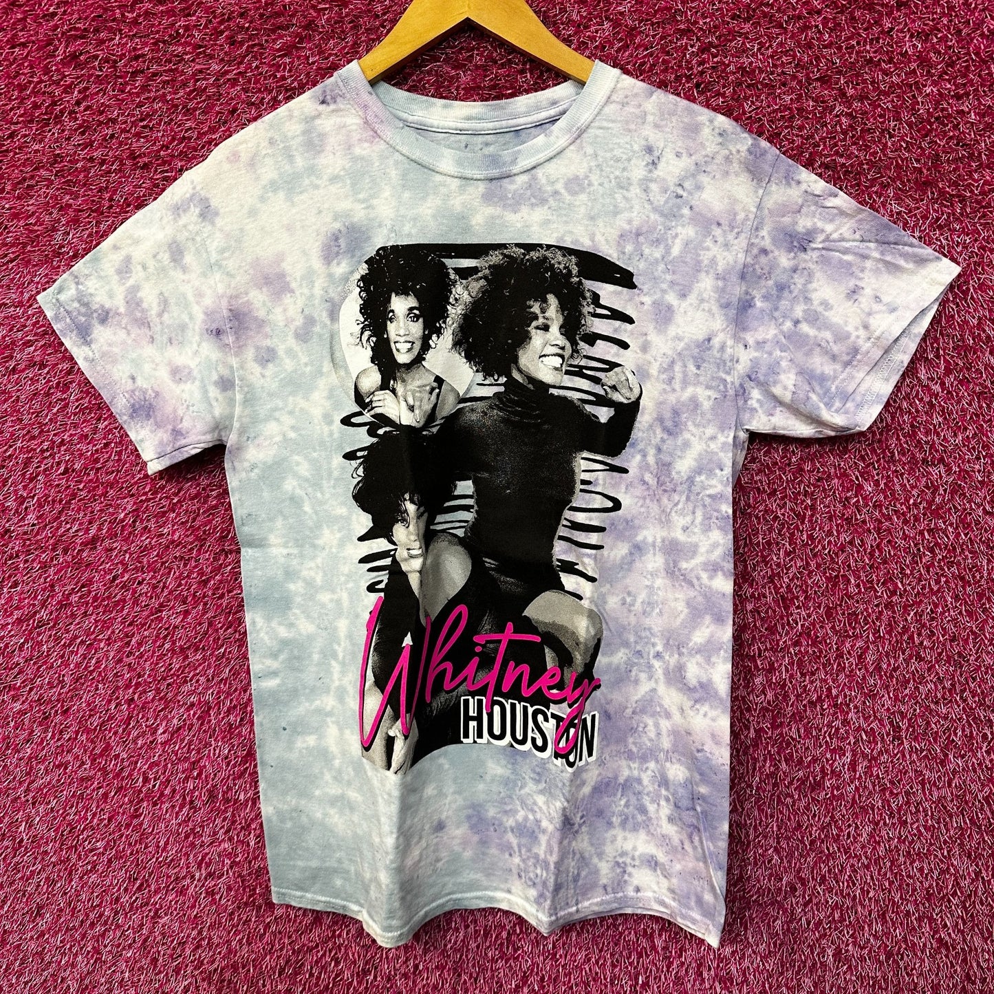 Whitney Houston I wanna Dance With Someone Tie Dye Tee Med