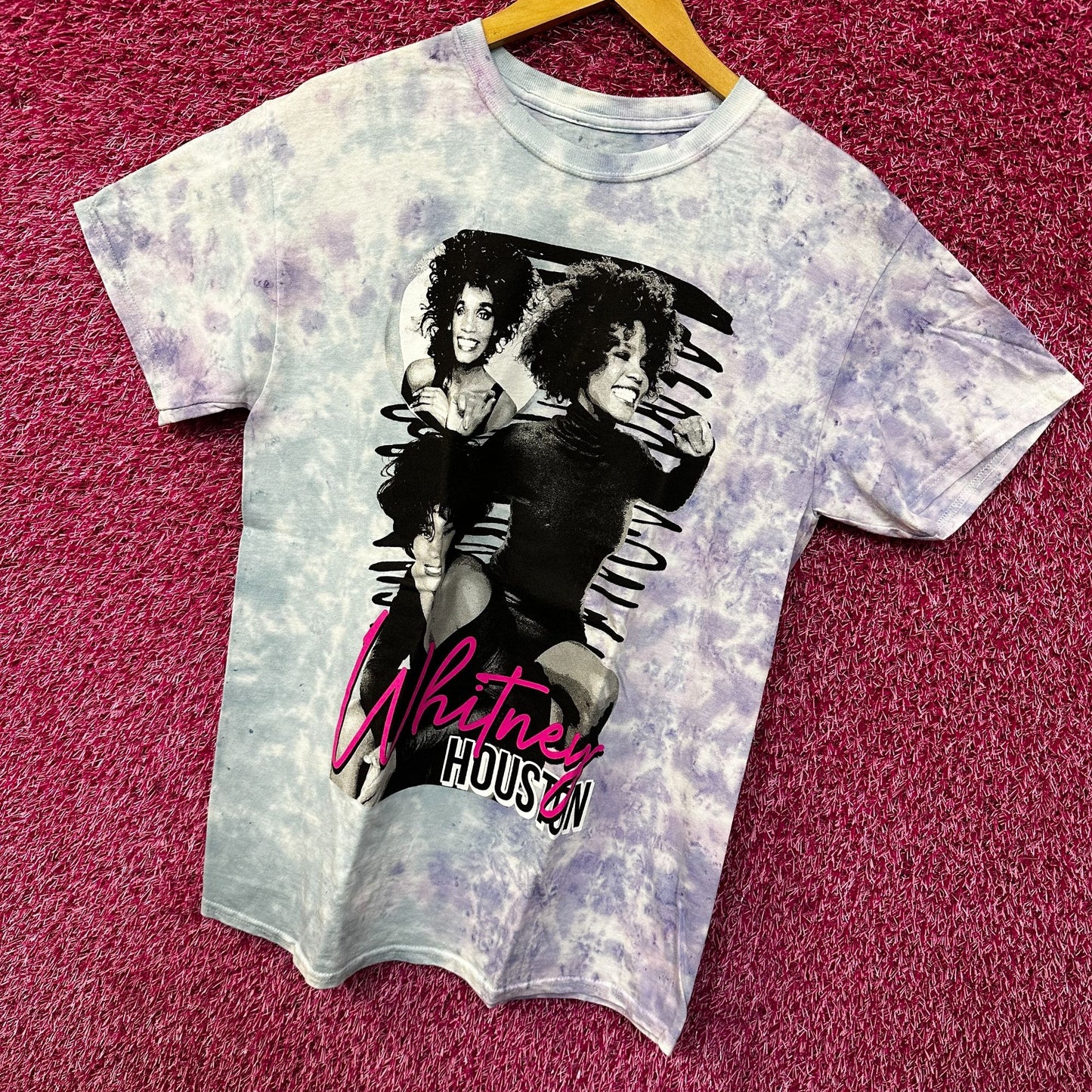 Whitney Houston I wanna Dance With Someone Tie Dye Tee Med