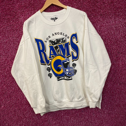 Junk Food Clothing Los Angeles Rams Conversion Crew Fleece Large