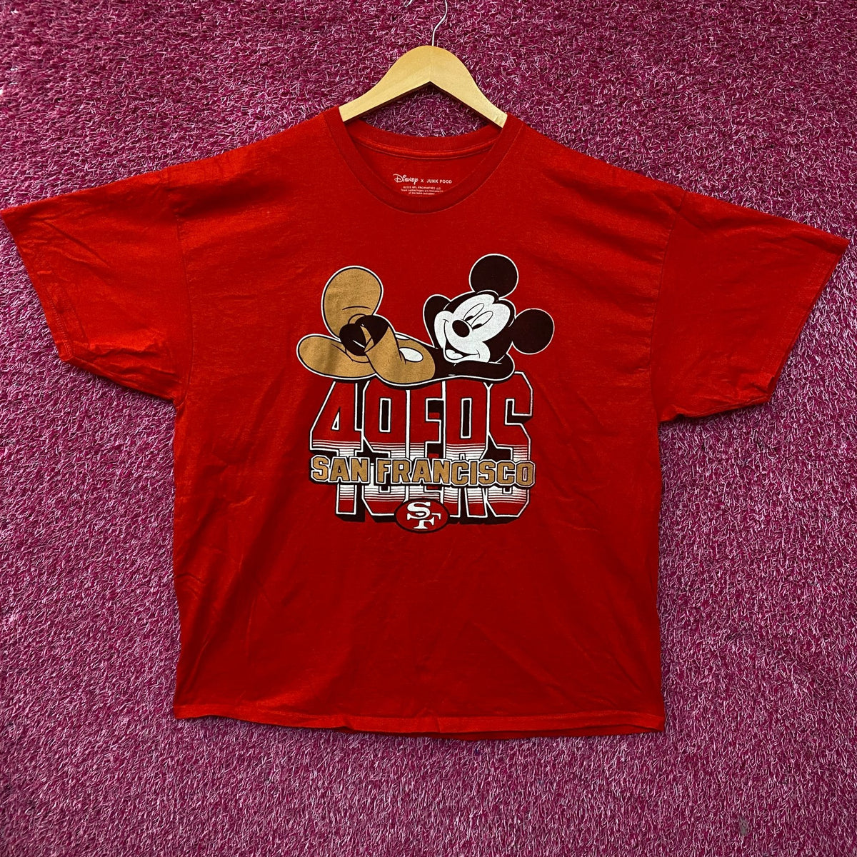 Junk Food Clothing X Mickey Mouse San Francisco 49ers Football Tee size 2XL
