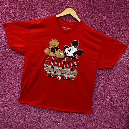 Junk Food Clothing X Mickey Mouse San Francisco 49ers Football Tee size 2XL