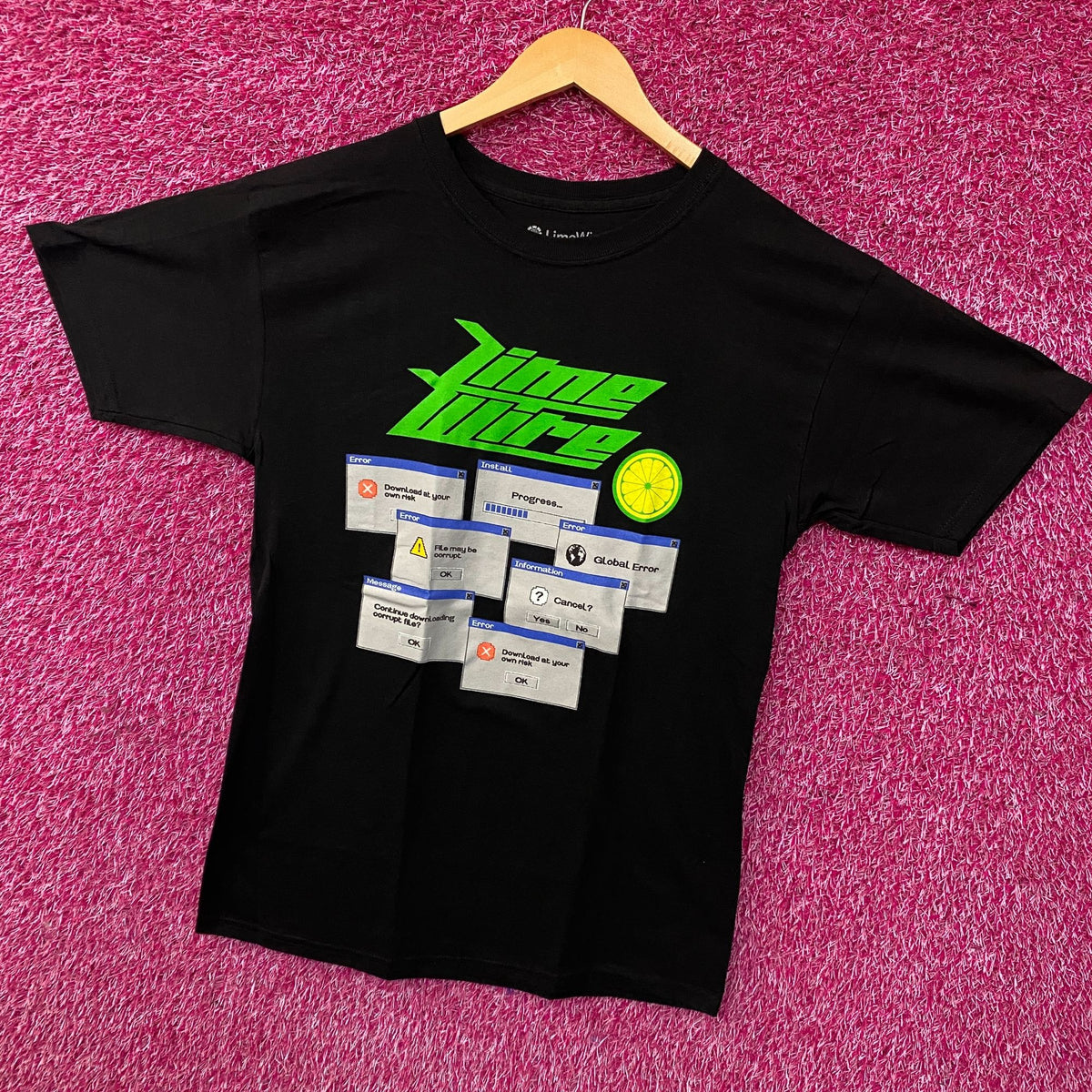 LimeWire "Download at Your Own Risk" Graphic T-Shirt Medium