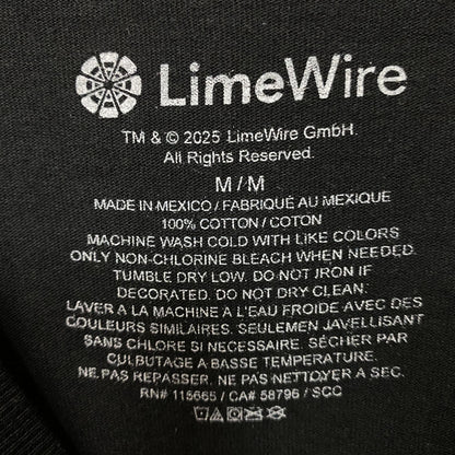 LimeWire "Download at Your Own Risk" Graphic T-Shirt Medium