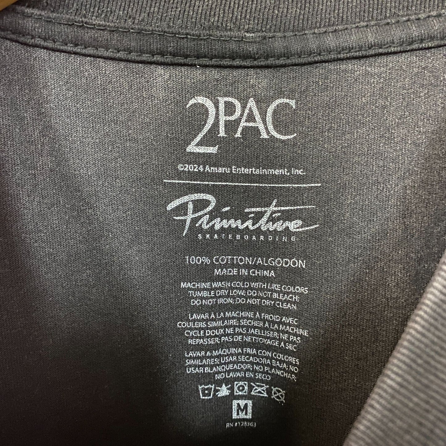 Primitive x Tupac Shakur Icon Graphic T-Shirt Medium