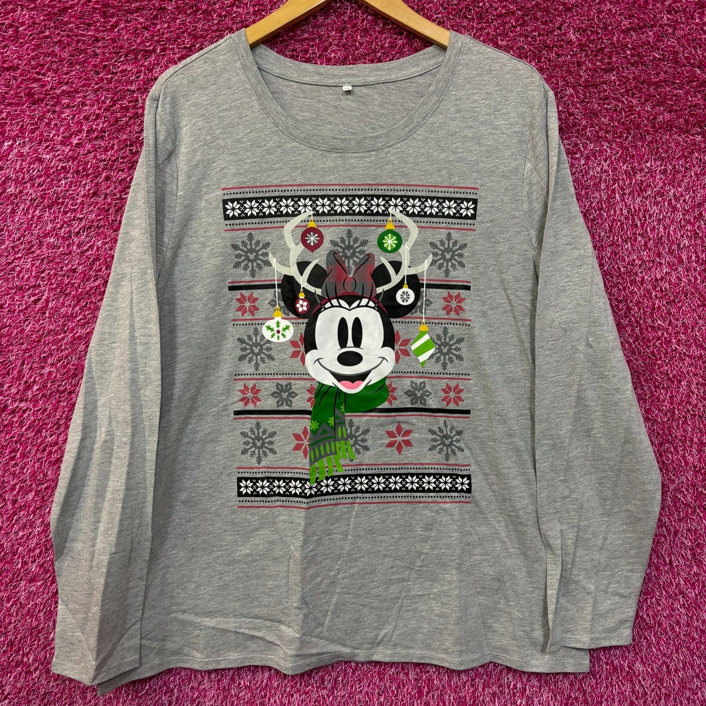 Minnie Mouse Christmas Long Sleeve T-shirt size 1X