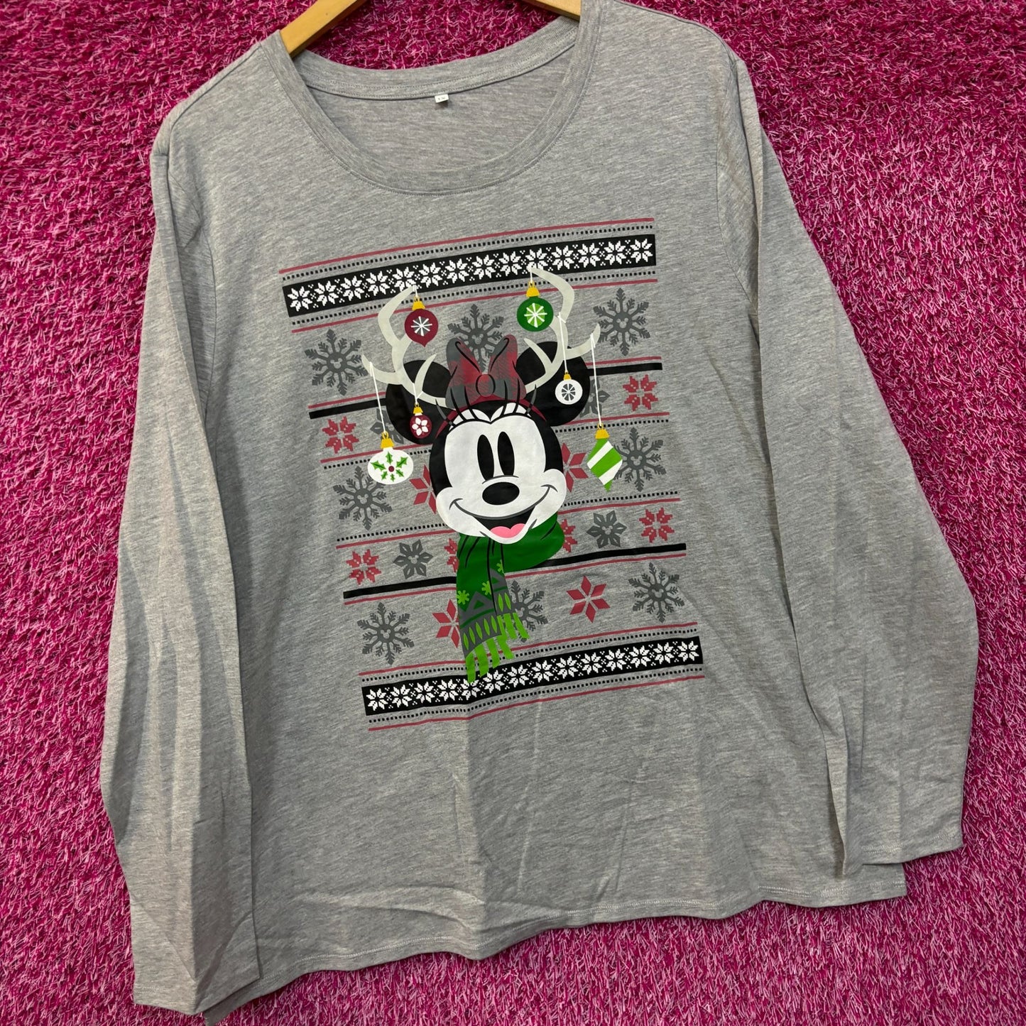 Minnie Mouse Christmas Long Sleeve T-shirt size 1X