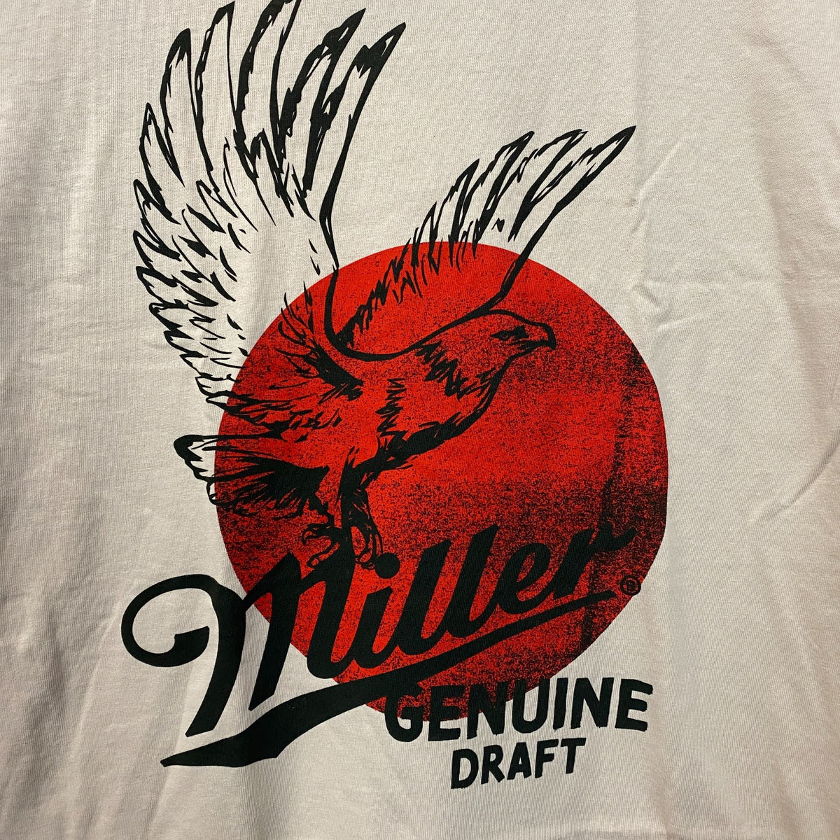 Junk Food Clothing Miller Genuine Draft Vintage Style Eagle Logo Graphic T-Shirt Medium