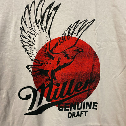 Junk Food Clothing Miller Genuine Draft Vintage Style Eagle Logo Graphic T-Shirt Medium