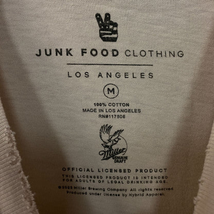 Junk Food Clothing Miller Genuine Draft Vintage Style Eagle Logo Graphic T-Shirt Medium