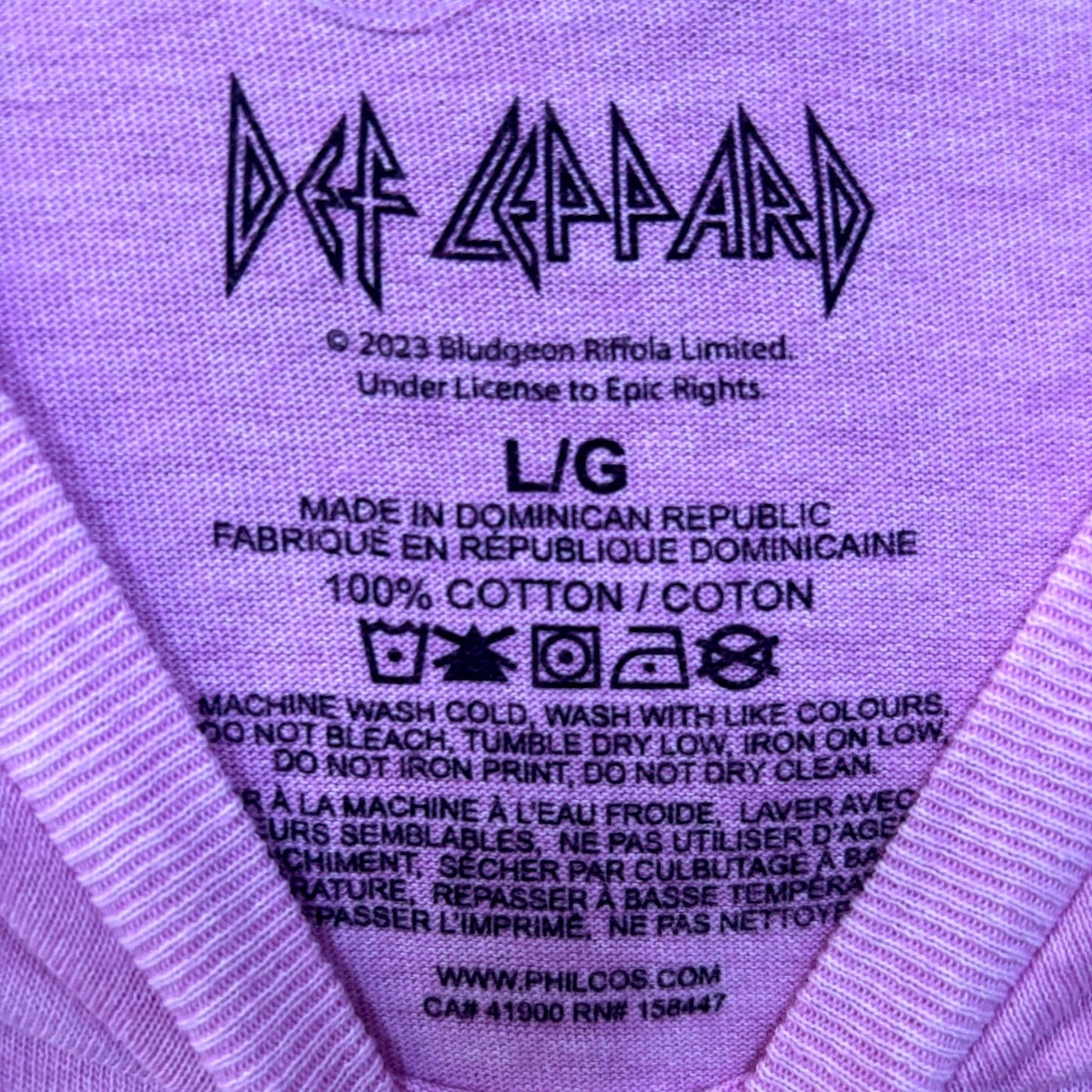 Def Leppard Animal Hysteria Leopard Heavy Metal Tee L