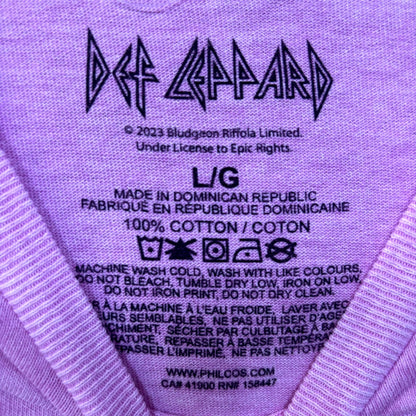 Def Leppard Animal Hysteria Leopard Heavy Metal Tee L