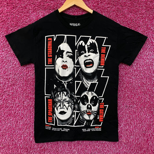 KISS Debut Album Cover Graphic Rock Band T-Shirt Small