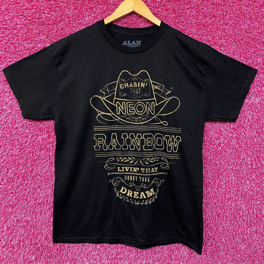 Alan Jackson Chasin That Neon Rainbow Graphic T-Shirt Large
