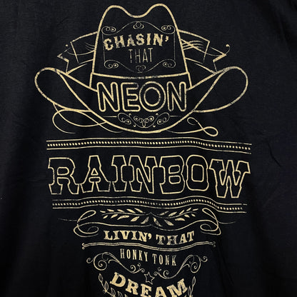 Alan Jackson Chasin That Neon Rainbow Graphic T-Shirt Large