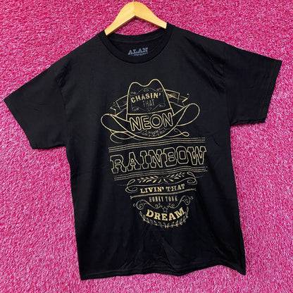 Alan Jackson Chasin That Neon Rainbow Graphic T-Shirt Large