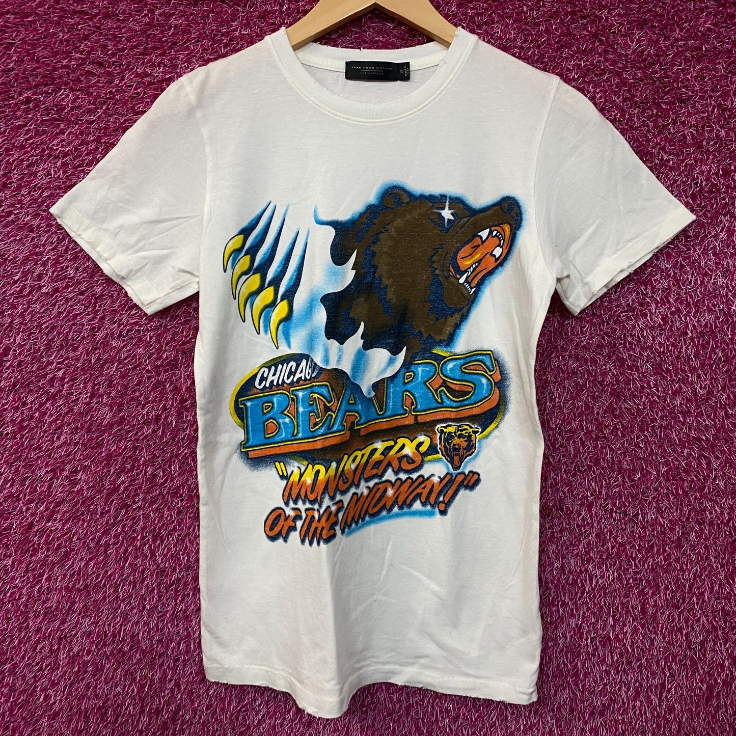 Junk Food Clothing Chicago Bears Monsters of the Midway Retro Style T-Shirt XS