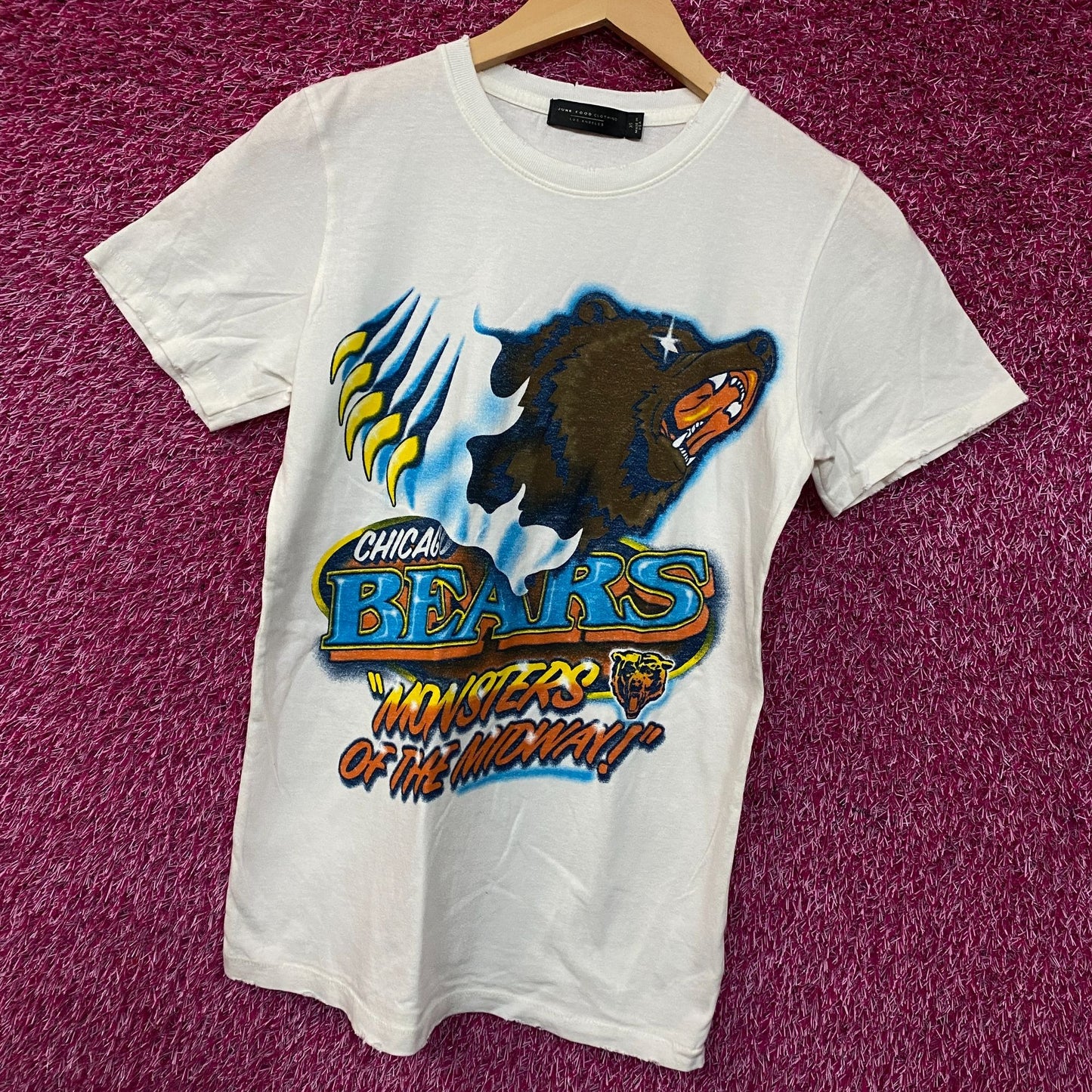 Junk Food Clothing Chicago Bears Monsters of the Midway Retro Style T-Shirt XS
