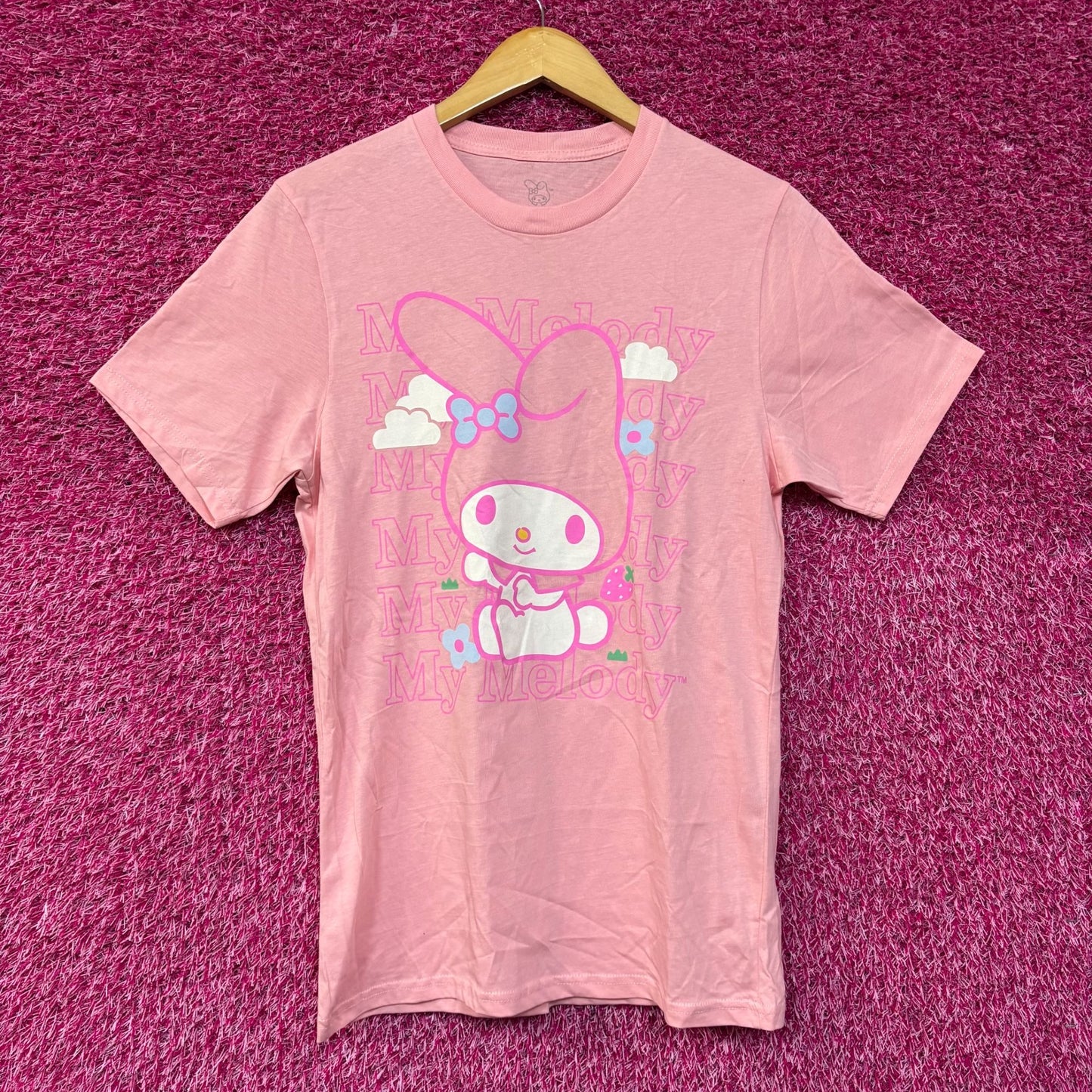 My Melody Kawaii Strawberry Fields Forever Sanrio T-Shirt Extra Small