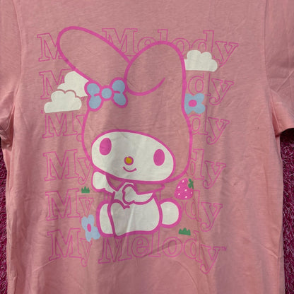 My Melody Kawaii Strawberry Fields Forever Sanrio T-Shirt Extra Small