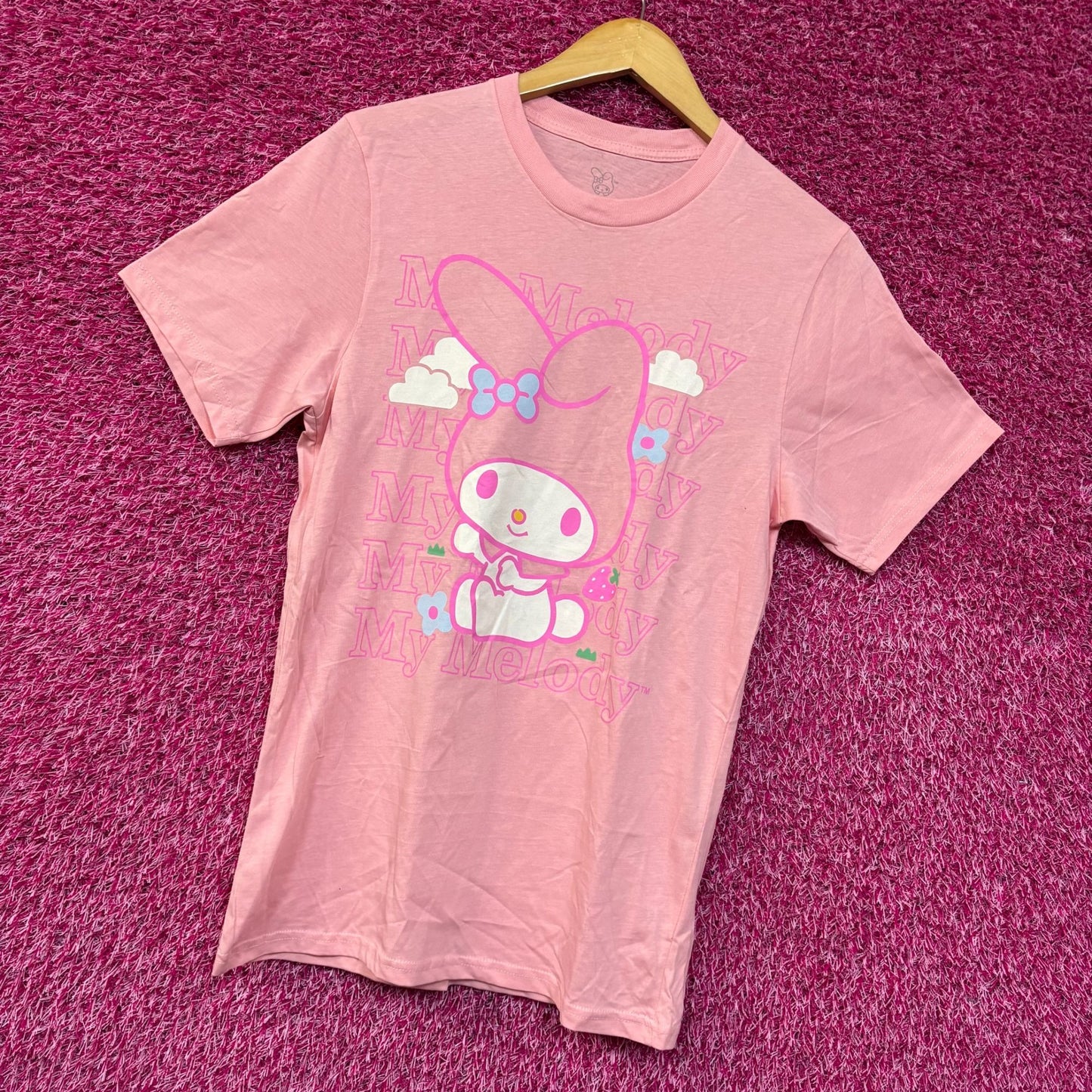 My Melody Kawaii Strawberry Fields Forever Sanrio T-Shirt Extra Small