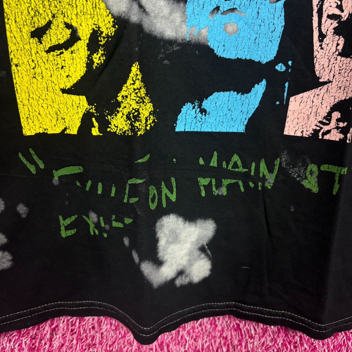 The Rolling Stones Exile on Main St Album Rock Bleach Dye M