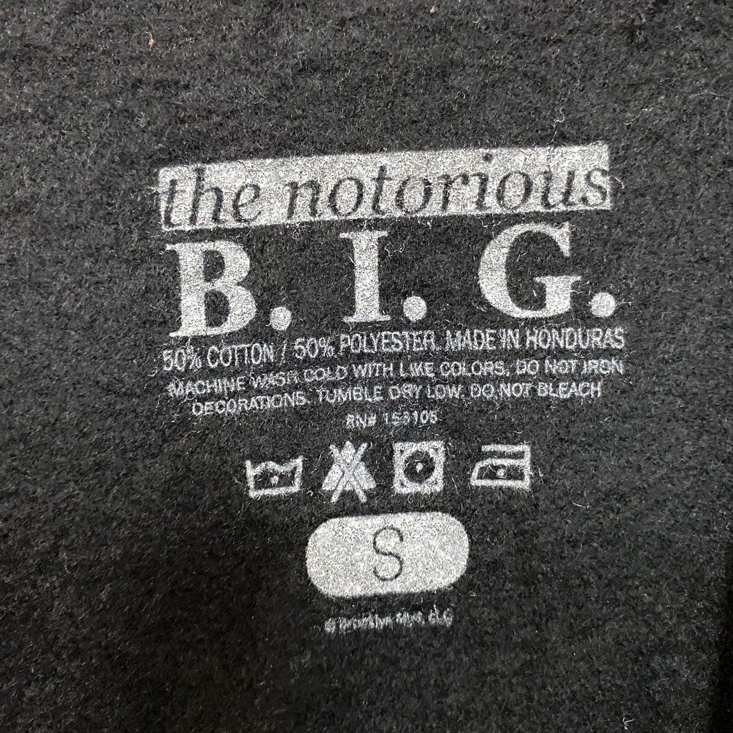 Notorious B.I.G. Hypnotize Graphic Black Cropped Long-Sleeve Sweatshirt Small