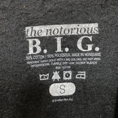 Notorious B.I.G. Hypnotize Graphic Black Cropped Long-Sleeve Sweatshirt Small