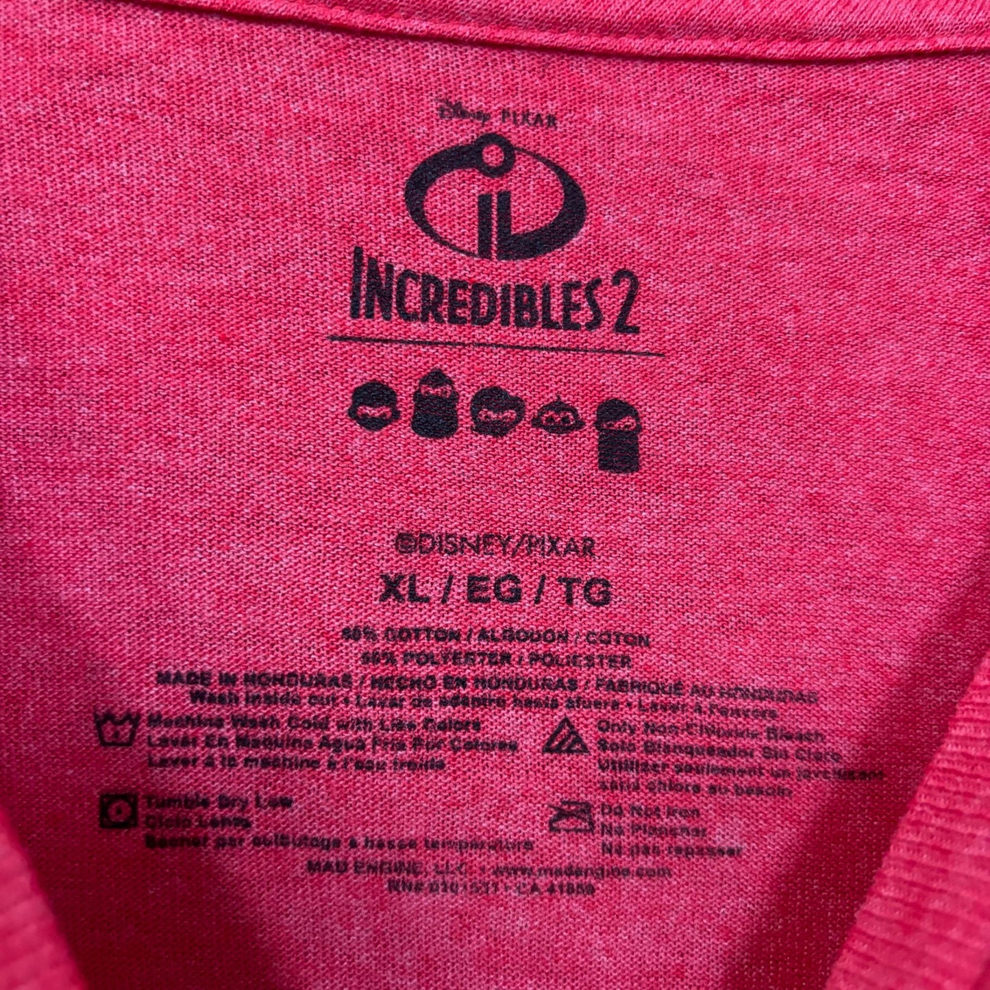 Pixar The incredibles Logo Tshirt size XL