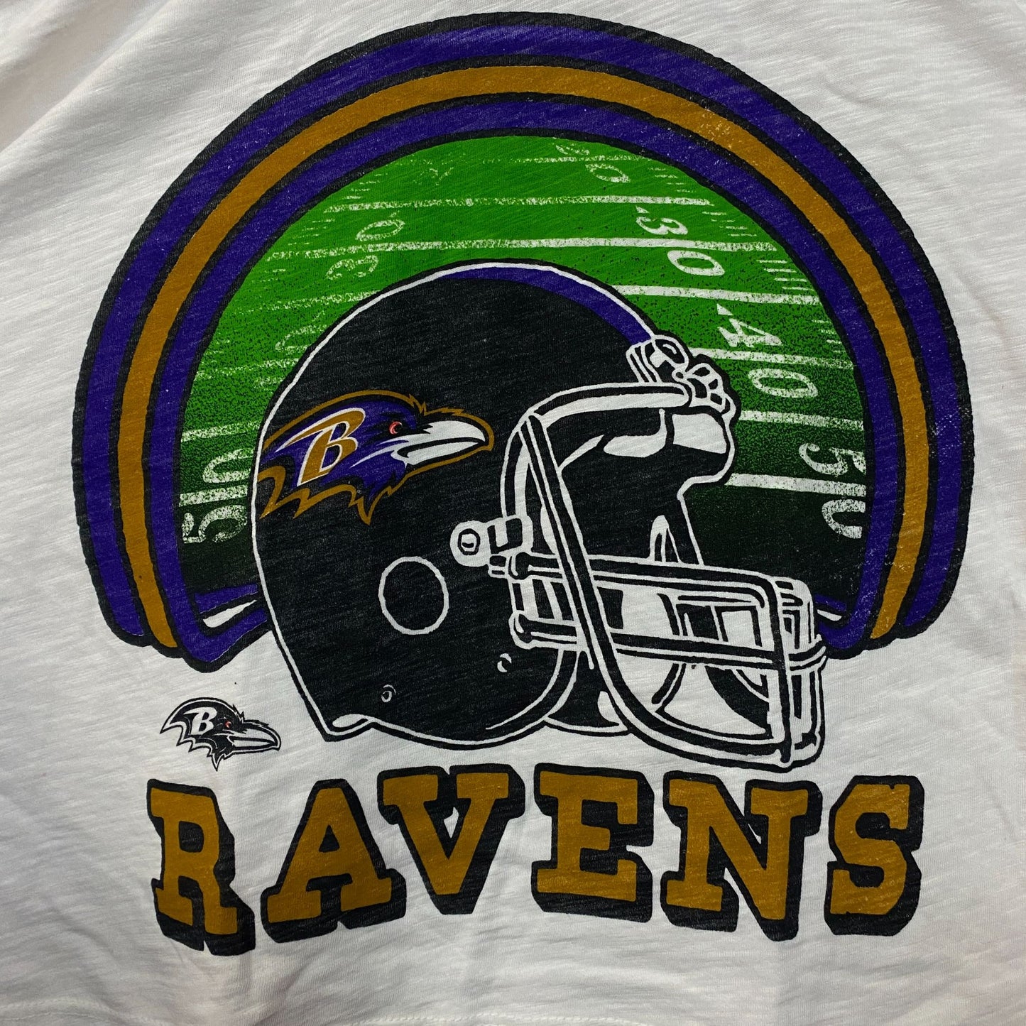 Junk Food Clothing NFL Baltimore Ravens Game Time Women's Mock Neck Crop Tee XS