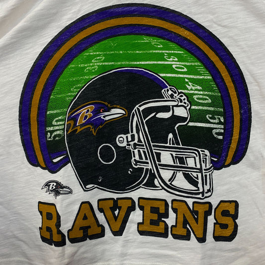 Junk Food Clothing NFL Baltimore Ravens Game Time Women's Mock Neck Crop Tee XS
