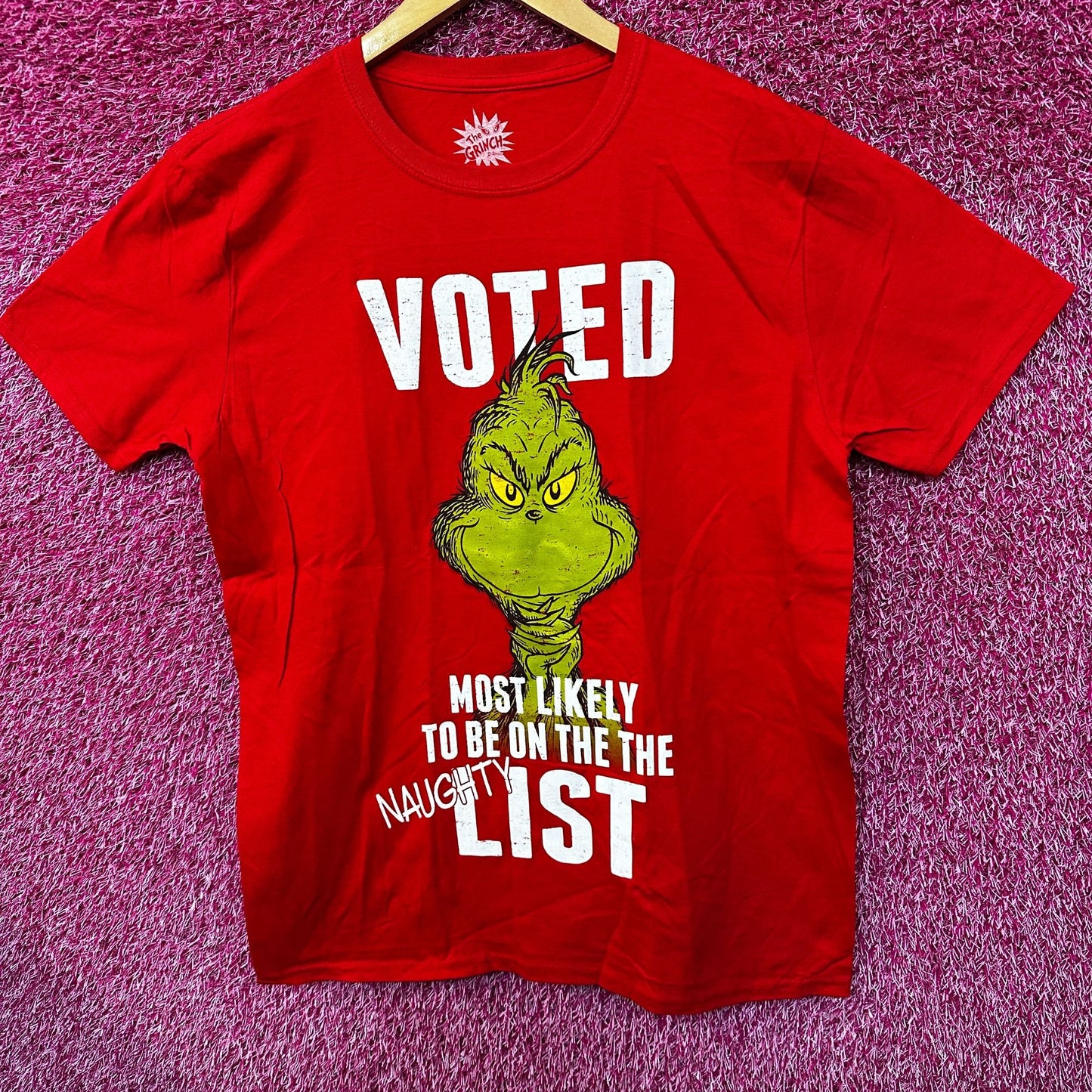How The Grinch Stole Christmas Dr Seuss Naughty List Tee L