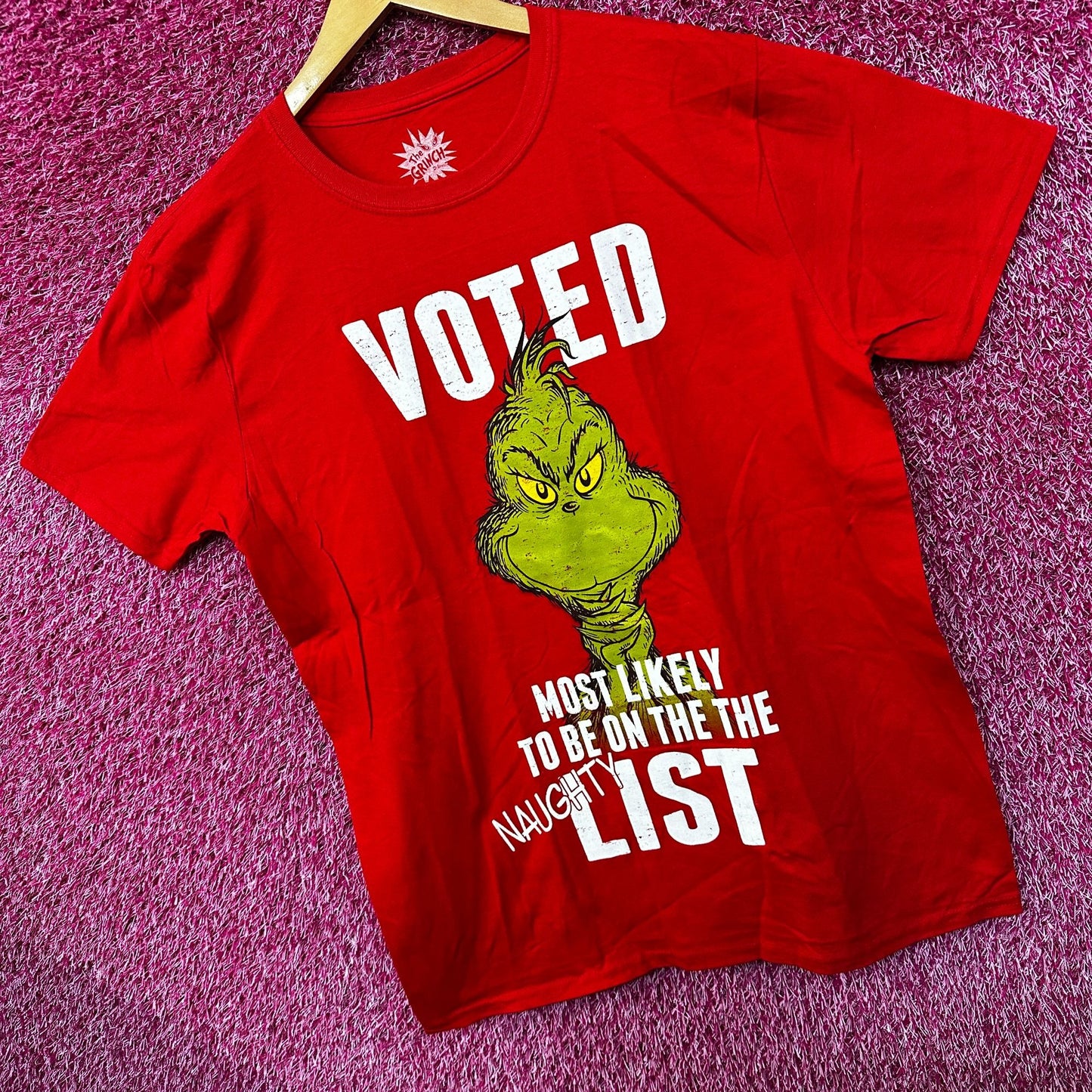 How The Grinch Stole Christmas Dr Seuss Naughty List Tee L
