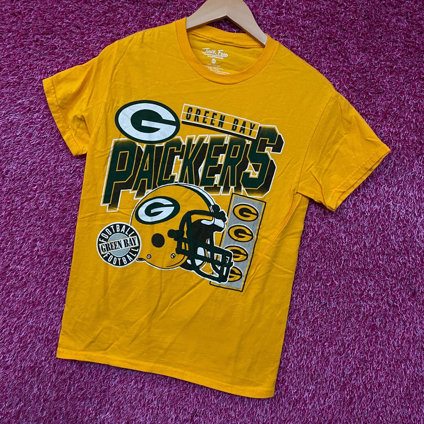 Junk Food Clothing NFL Green Bay Packers Checkdown Flea Market Tee XS