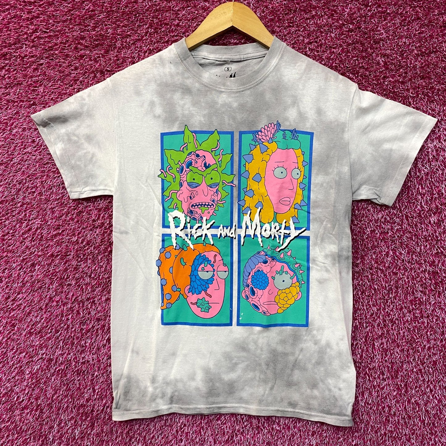 Rick and Morty Infected tiedye Tshirt size Small