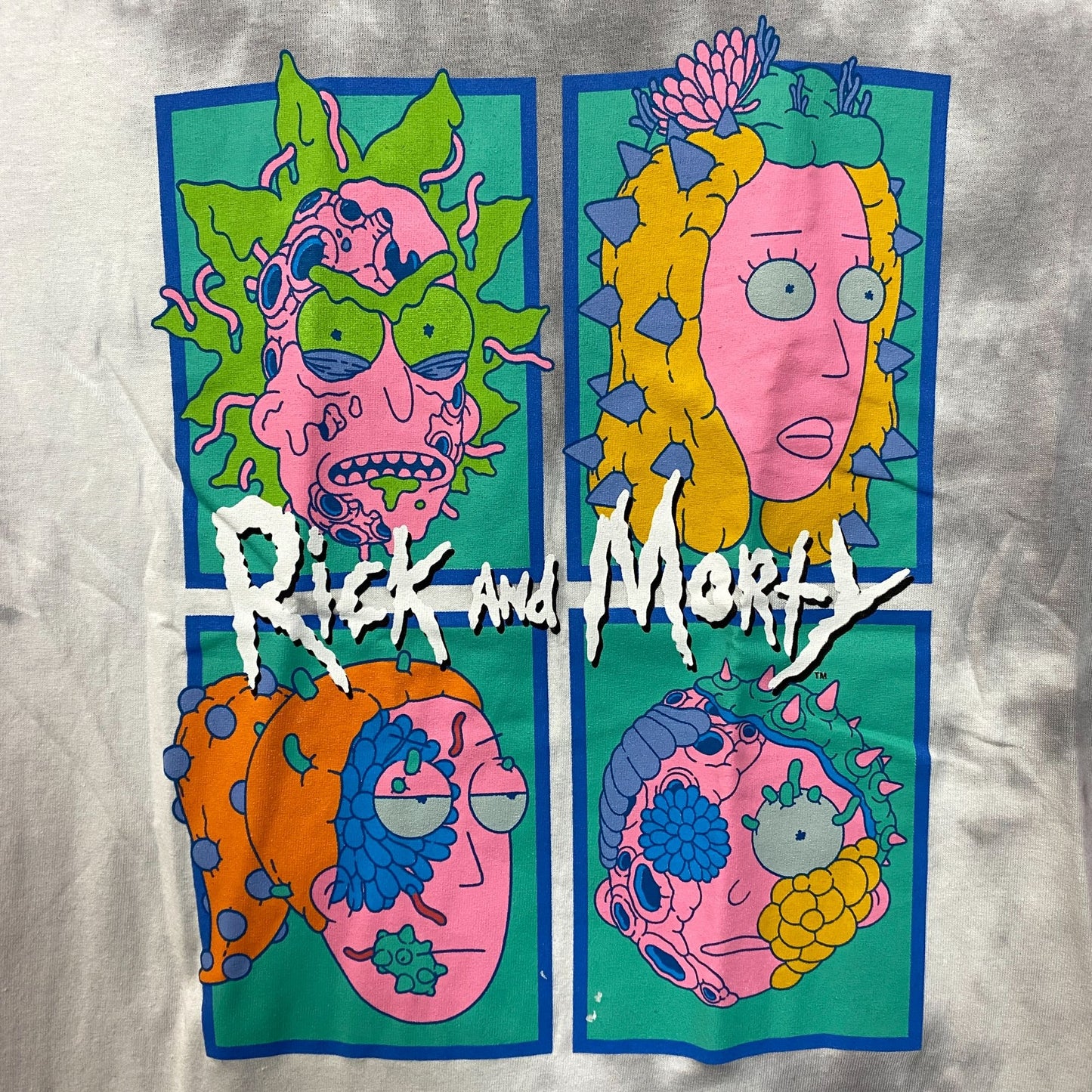 Rick and Morty Infected tiedye Tshirt size Small