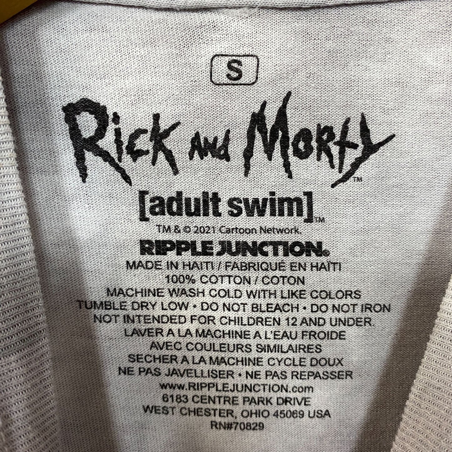 Rick and Morty Infected tiedye Tshirt size Small