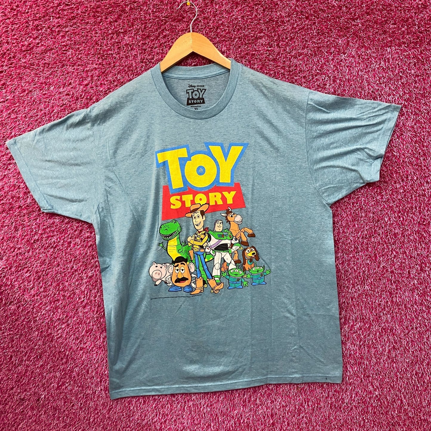 Disney Pixar Toy Story Group Portrait Blue T-Shirt XL