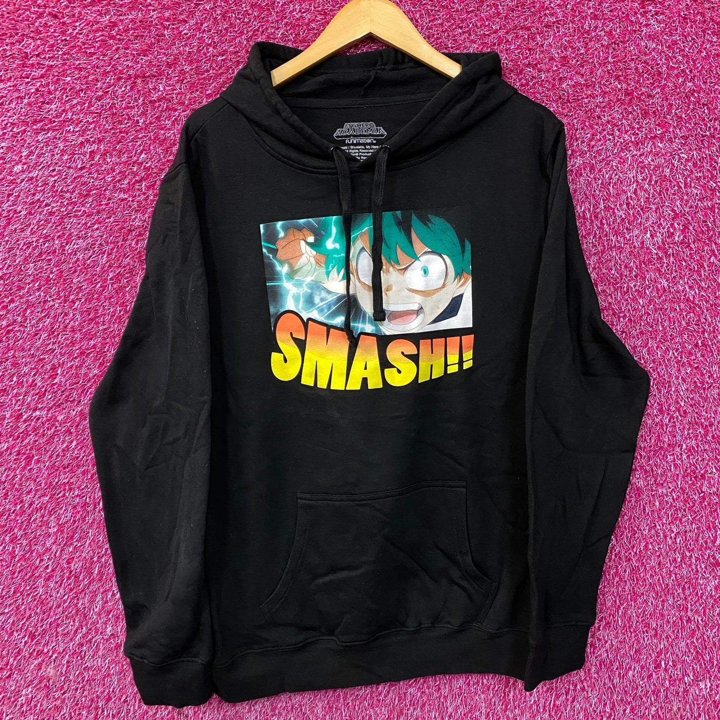 My Hero Academia Deku Smash Punch Anime Hoodie size Medium