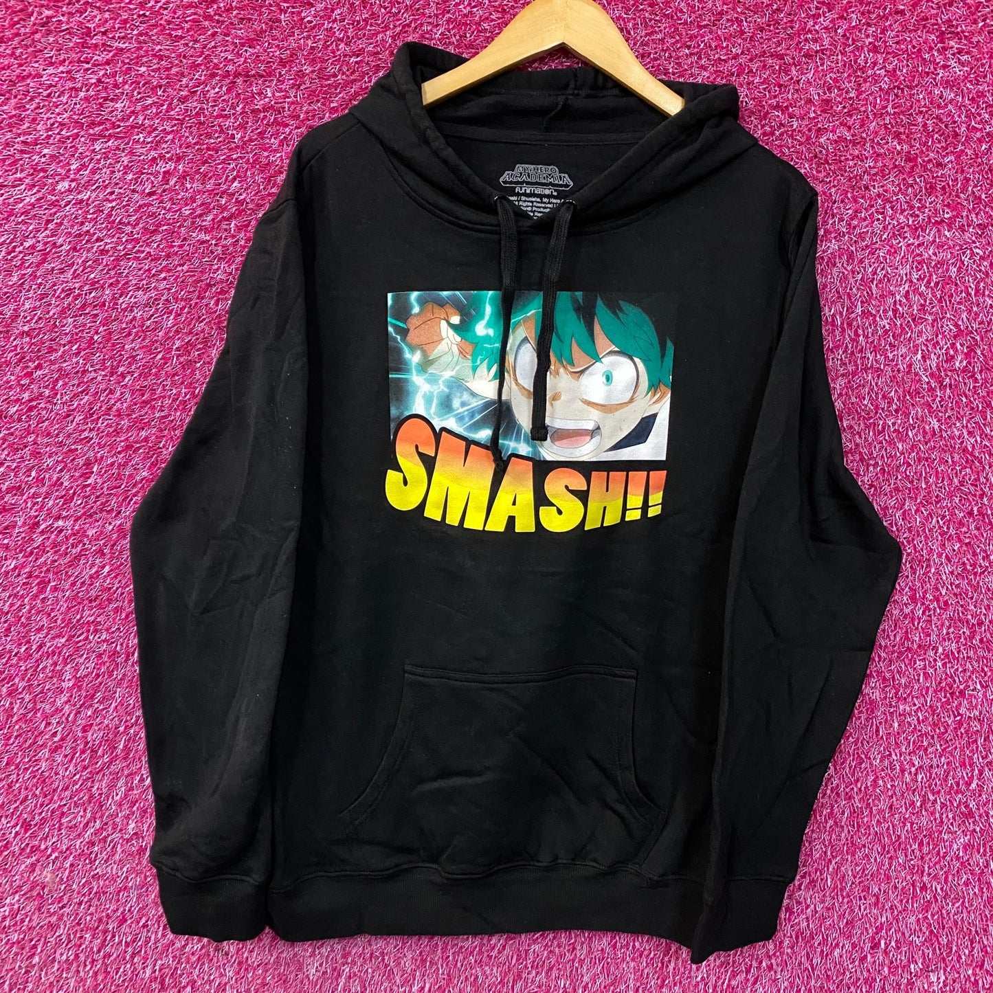 My Hero Academia Deku Smash Punch Anime Hoodie size Medium