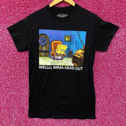Nickelodeon Spongebob SquarePants Well Imma Head Out Meme T-Shirt Small