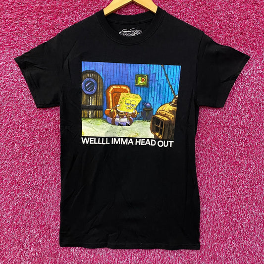 Nickelodeon Spongebob SquarePants Well Imma Head Out Meme T-Shirt Small