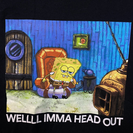 Nickelodeon Spongebob SquarePants Well Imma Head Out Meme T-Shirt Small