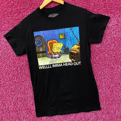 Nickelodeon Spongebob SquarePants Well Imma Head Out Meme T-Shirt Small