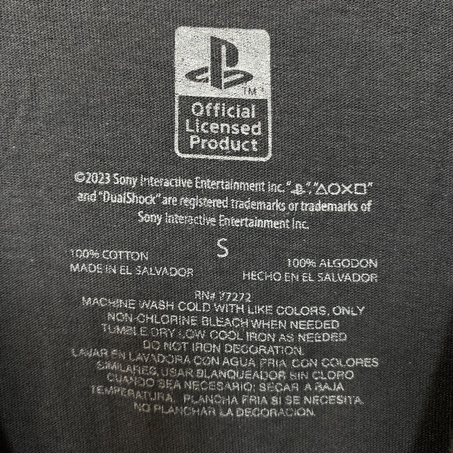 PlayStation Logo Japanese Katakana Graphic T-Shirt Small