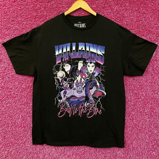 Bad to the Bone Disney Villains Animated Movie T-Shirt L