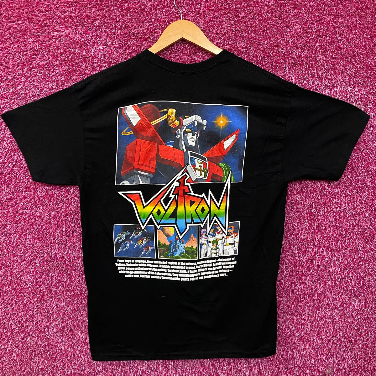 Voltron: Defender of the Universe Character Panels Retro Graphic T-Shirt Large