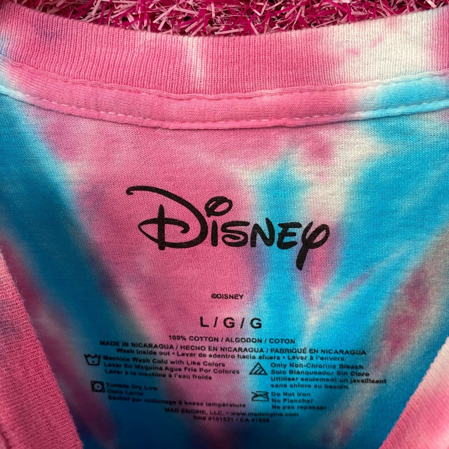 Disney Lilo & Stitch Animated Movie Stitch Tie Dye T-Shirt large