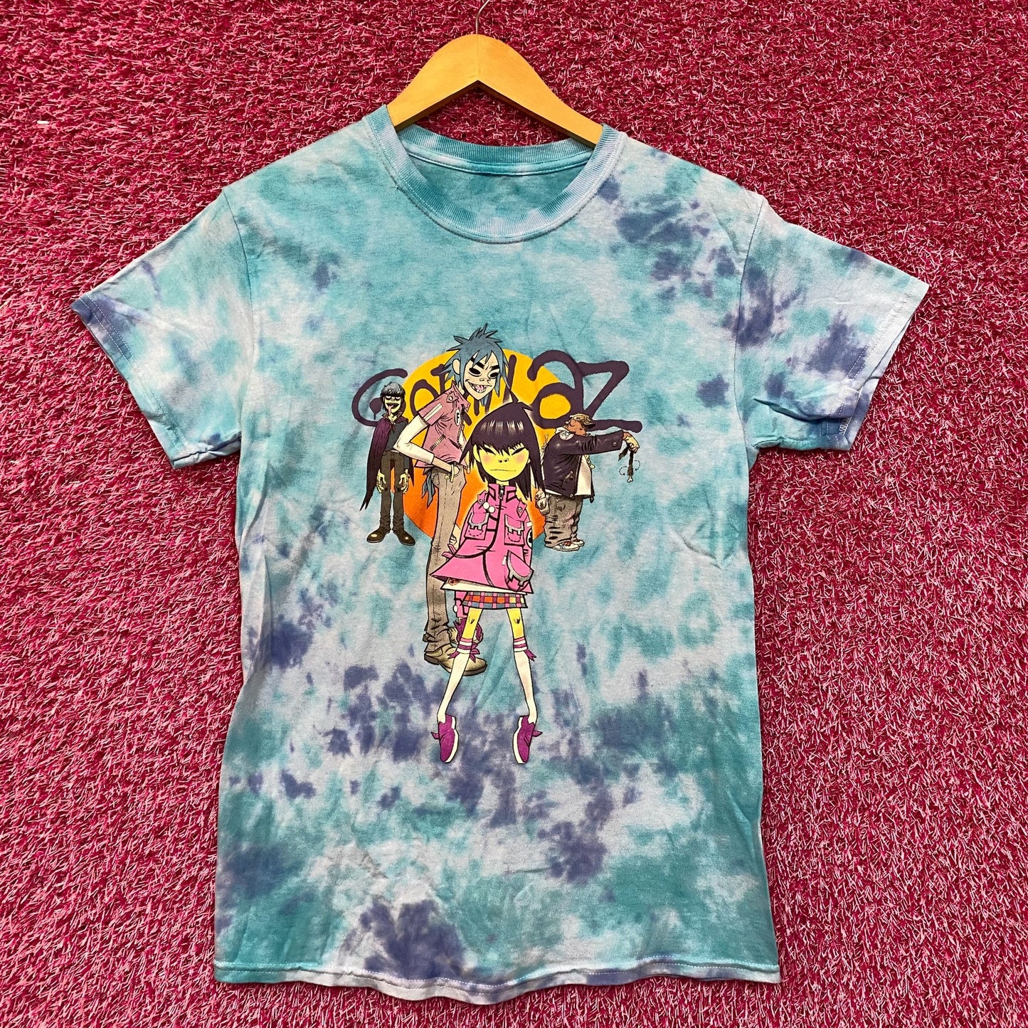 The Gorillaz Phase 1 Celebrity Take Down Rock Tie Dye size Small