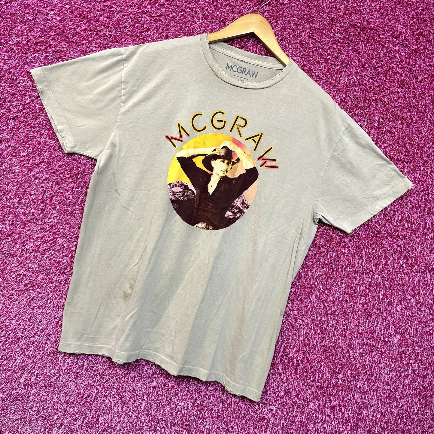 Tim McGraw Not a Moment Too Soon Cowboy Country Tee L