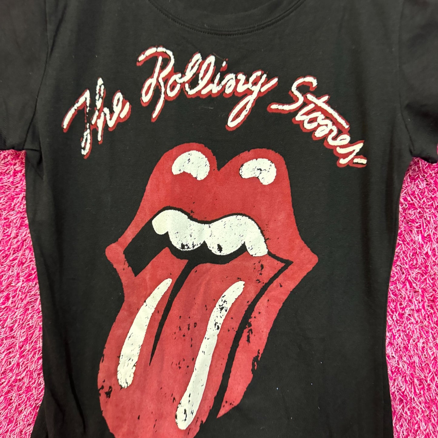 The Rolling Stones Hot Lips Logo Women’s Rock Band Top M